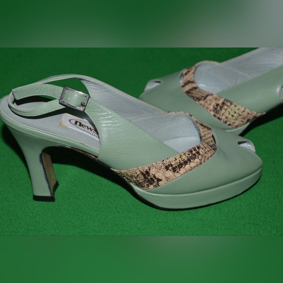 Vintage Shoes NEW STYLE Collection Made in Italy Genuine leather, reptile 1970s - Picture 3 of 8